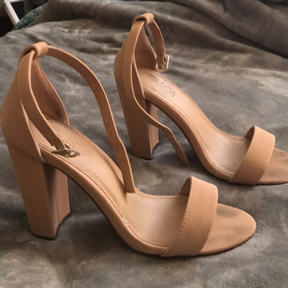 Tan Nude Chunky Heel Size 7 Charlotte Russe